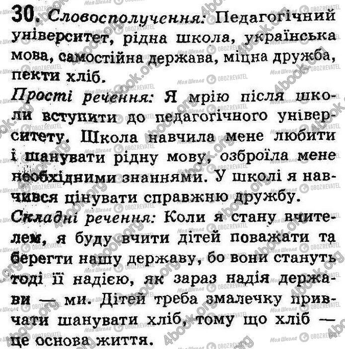 ГДЗ Українська мова 8 клас сторінка 30